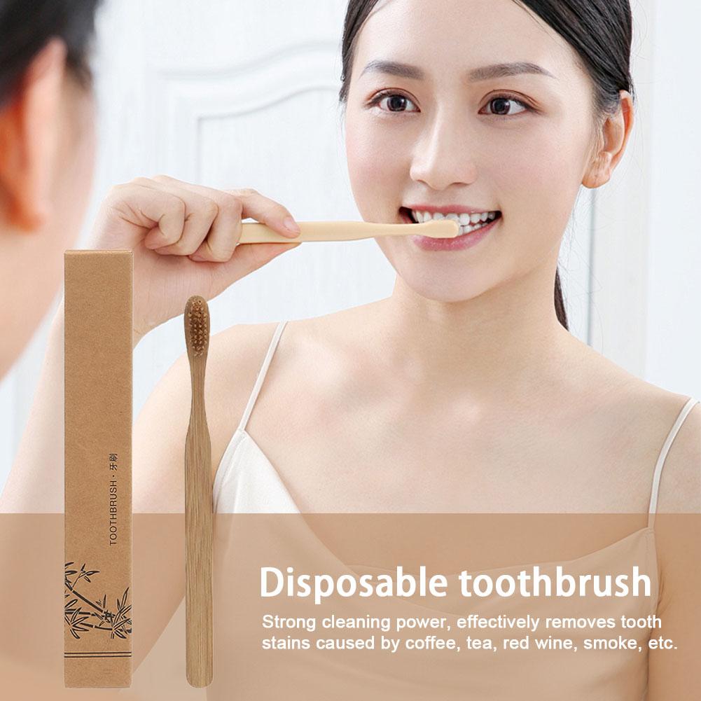 Bamboo Toothbrush - فرشاة أسنان للاستخدام مرة واحدة، صديقة