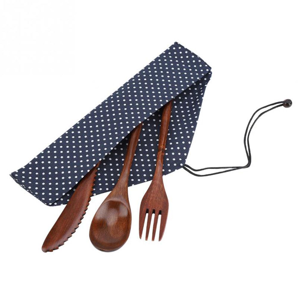 Bamboo Cutlery - أدوات مائدة قابلة لإعادة الاستخدام مع