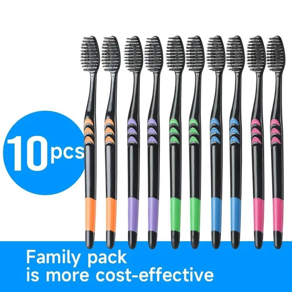 10 قطع، عبوة عائلية، فرشاة أسن - مراجعة Bamboo Toothbrush وسعره