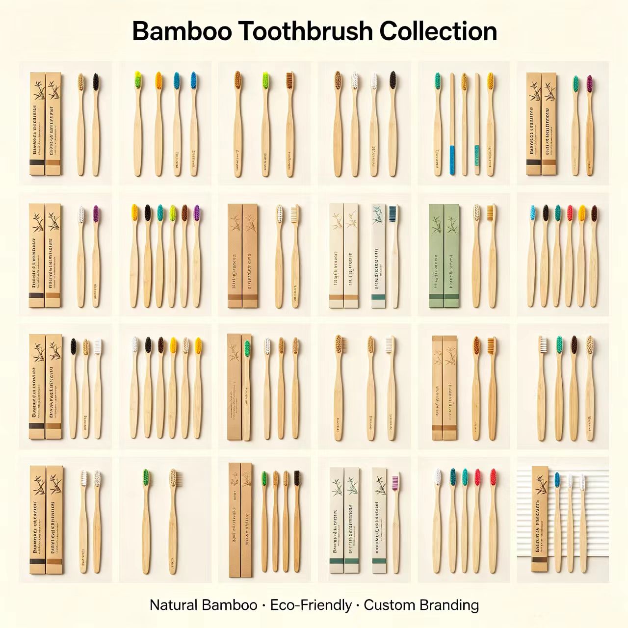 فرش أسنان من الخيزران 100 قطعة - مراجعة Bamboo Toothbrush وسعره