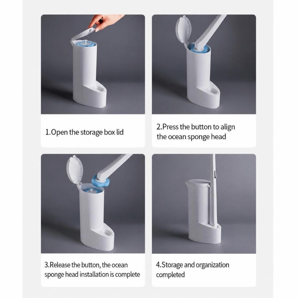 فرشاة تنظيف مرحاض بيضاء قابلة  - مراجعة Eco Sponge وسعره