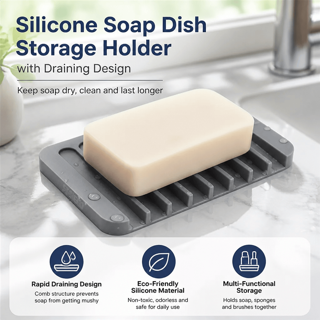 حامل صابون سيليكون مع تصريف لل - مراجعة Eco Sponge وسعره